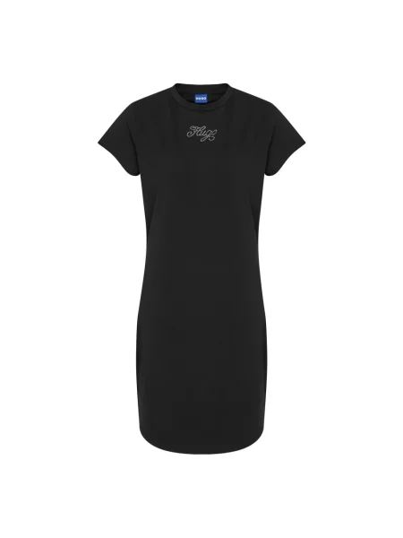 Hugo Blue sukienka mini dopasowana czarny