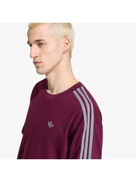 Ριγέ μπλούζα Adidas Originals γκρι