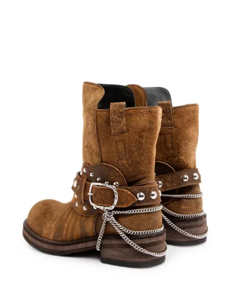 Botine Ann Demeulemeester cu tepi maro
