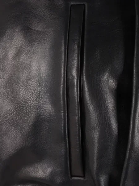 Decupat geanta de piele Rick Owens negru