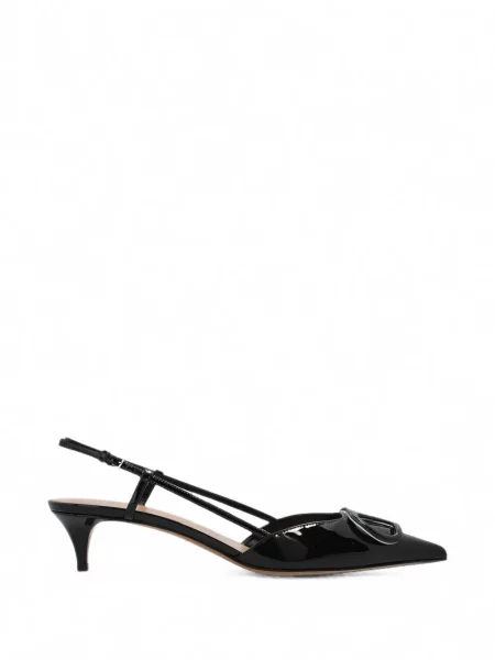 Pantofi cu toc Valentino Garavani slingback negru