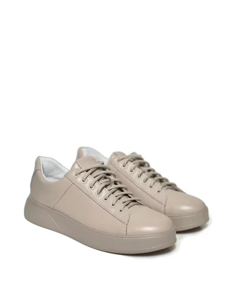 Кожаные кеды Marco Piero бежевые