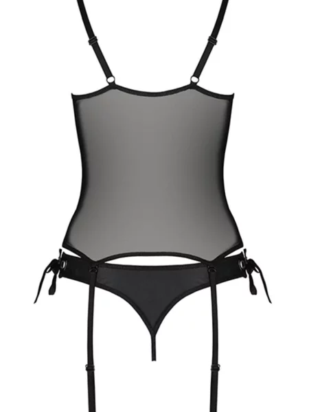 Сексуальный корсаж и трусики Комплект_Passion_Nessy_corset чорні