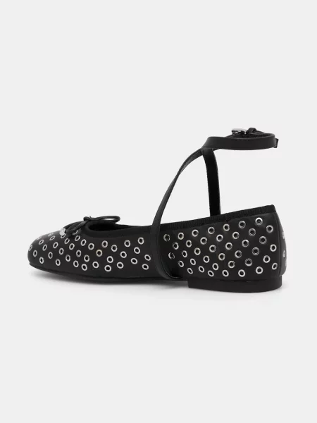 Kožené baleríny MICHAEL Michael Kors Collette černá