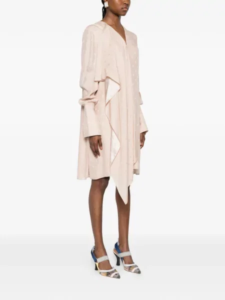 Rochie mini Fendi cu decolteu în V roz