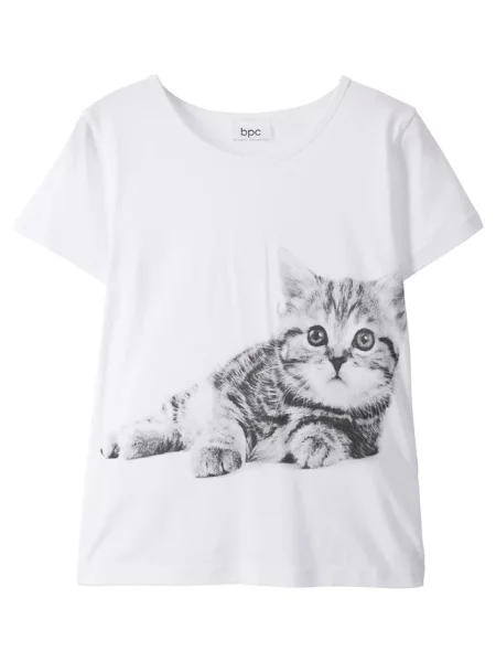 T-shirt z czystej bawełny organicznej biała