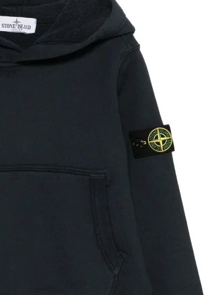 Bluza z kapturem dziecięca Stone Island niebieska