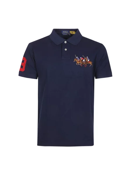 Koszulka polo Polo Ralph Lauren z krótkim rękawem niebieska