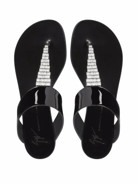 Sandale Giuseppe Zanotti fără toc negru