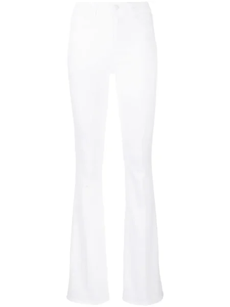 Jeansy dzwony L'agence z wysoką talią białe