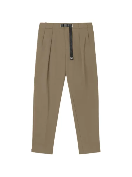 Pantaloni White Sand cu cataramă alb