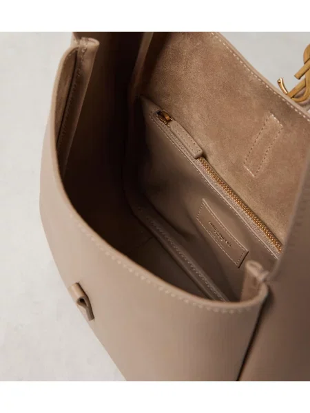 Geanta de piele Saint Laurent din piele gri