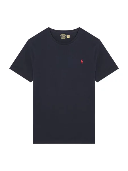 Krótka koszulka polo Polo Ralph Lauren z okrągłym dekoltem czarna