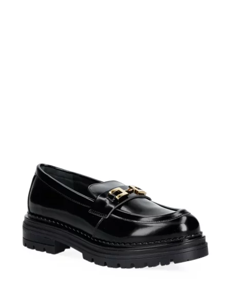 Chunky loaferice Elisabetta Franchi s autogramom crna
