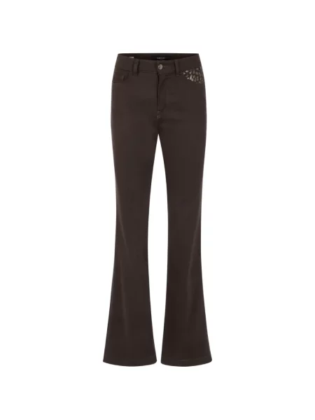 Pantaloni Marccain cu imagine cu model leopard maro