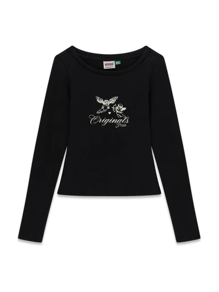 GUESS Originals Majica / bela črna