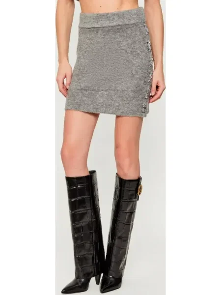 Pinko Fustă BELIEVE cu adaos de lână gri