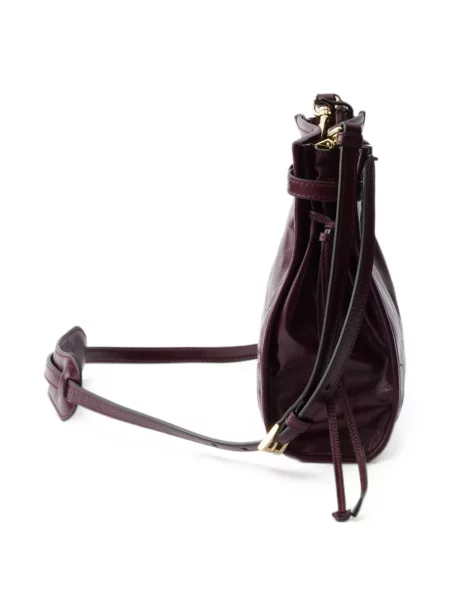 Кожена чанта Prada червено