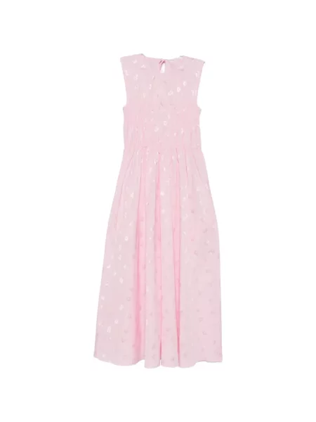 Rochie Cecilie Bahnsen cu model floral din jacard roz