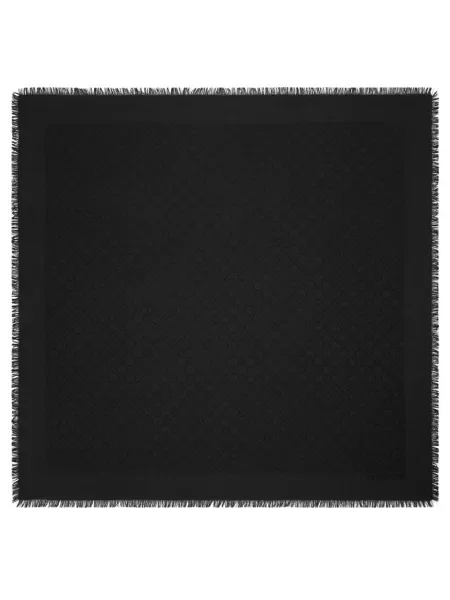 Fular Tory Burch de mătase negru