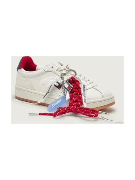 Sneakerși Tommy Jeans din piele alb