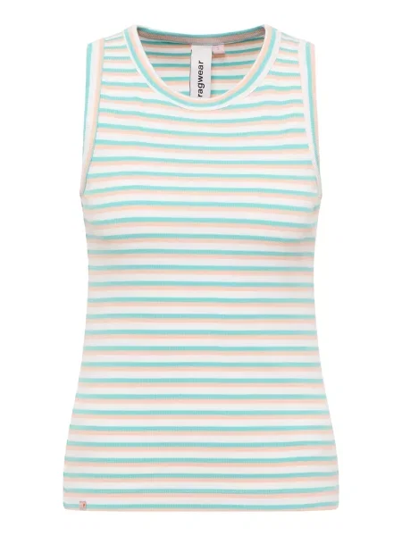 Ragwear Top verde deschis alb