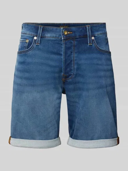 Szorty jeansowe o kroju regular fit z brzegiem model RICK' Jack & Jones niebieskie