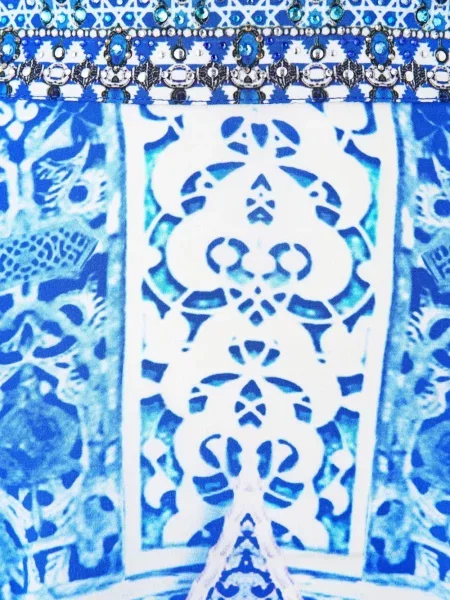 Fusta maxi Camilla evazată albastru