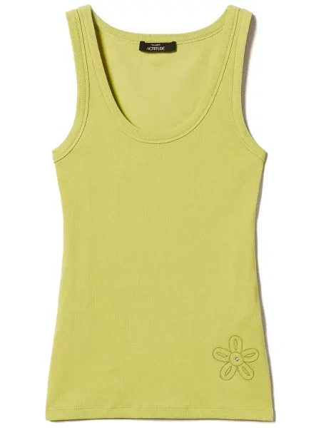 Kryształ górski podkoszulka Twinset prążkowana żółta