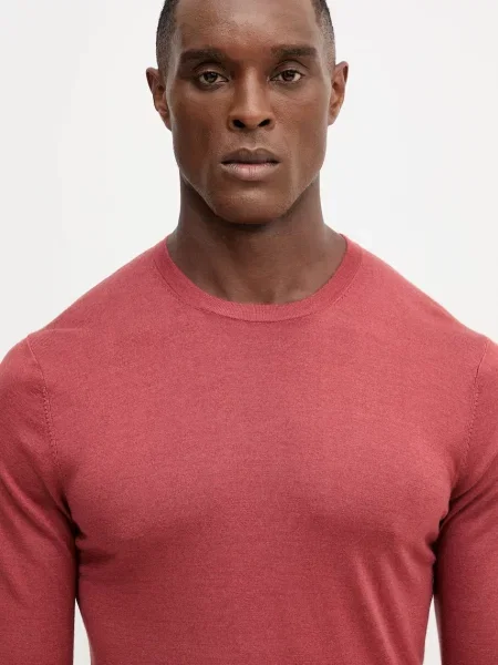 Светр з вовною Hackett London легкий помаранчевий