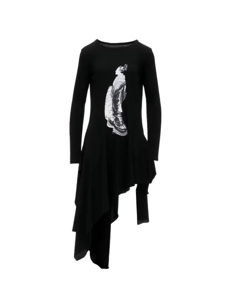 Rochie Yohji Yamamoto cu imagine asimetrică negru