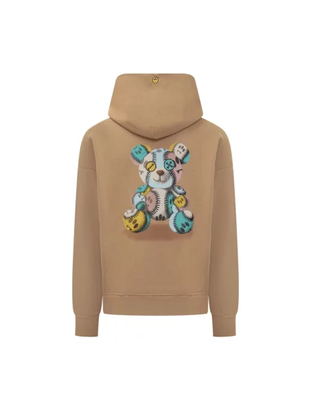 Bluza z kapturem Barrow z kapturem z nadrukiem beżowa