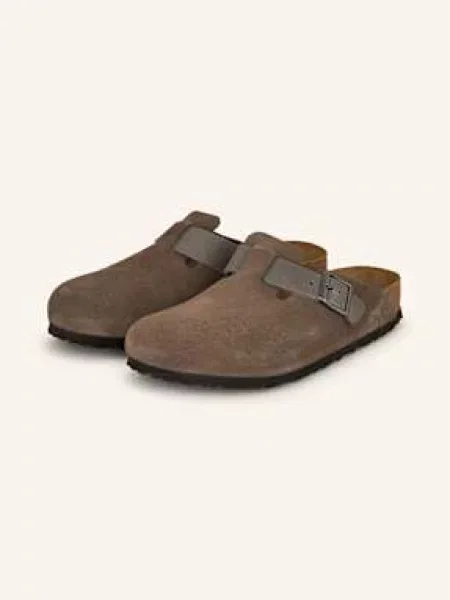 Birkenstock Klapki Typu Mules Boston braun zielone