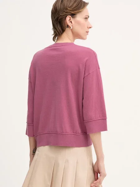 United Colors of Benetton sweter z wełną różowy