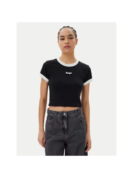 HUGO Marškinėliai Dalia Slim Fit juoda