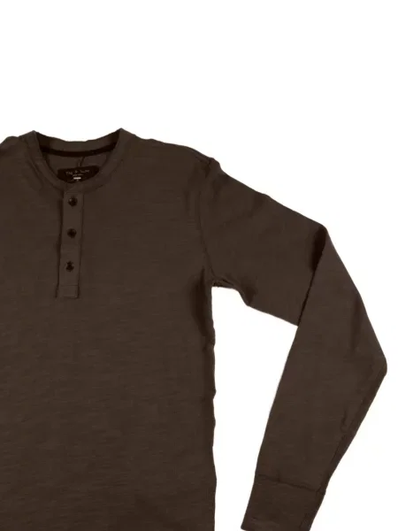 Tricou Rag & Bone cu decolteu rotund maro
