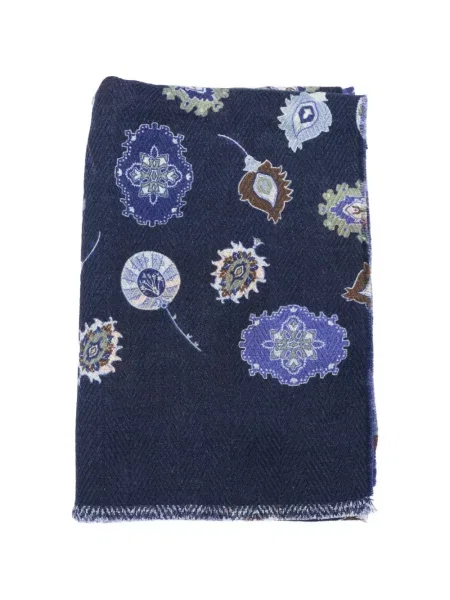 Fular Altea cu imagine cu model paisley albastru