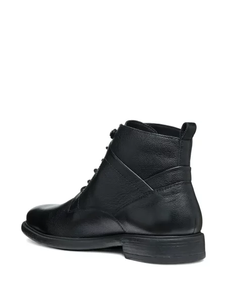 Botine Geox cu șireturi din piele negru