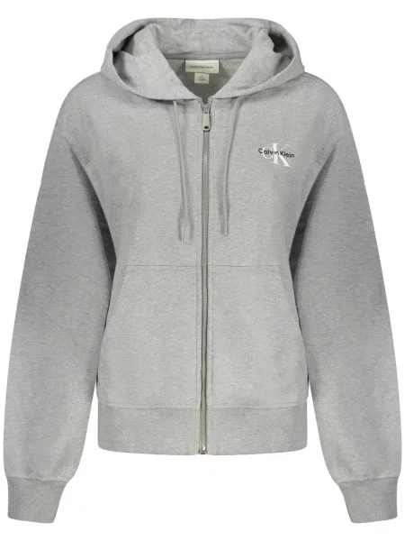 Froté mikina Calvin Klein Jeans sivá