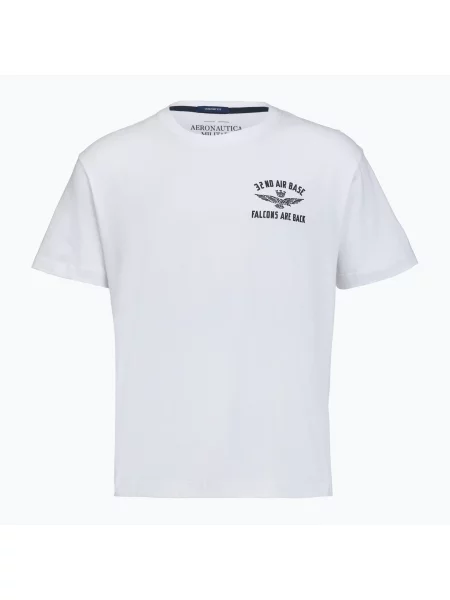 Férfi póló Aeronautica Militare off white. Méret: L fehér
