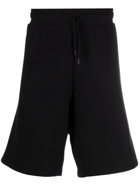 Pantaloni scurți Moschino cu broderie negru