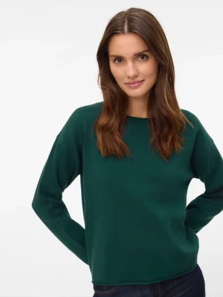 VERO MODA Pulover VMSABA închis verde