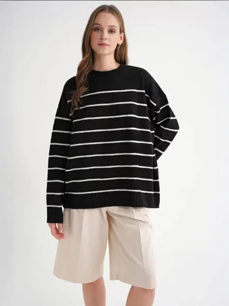 MixRay Pulover Pullover' črna
