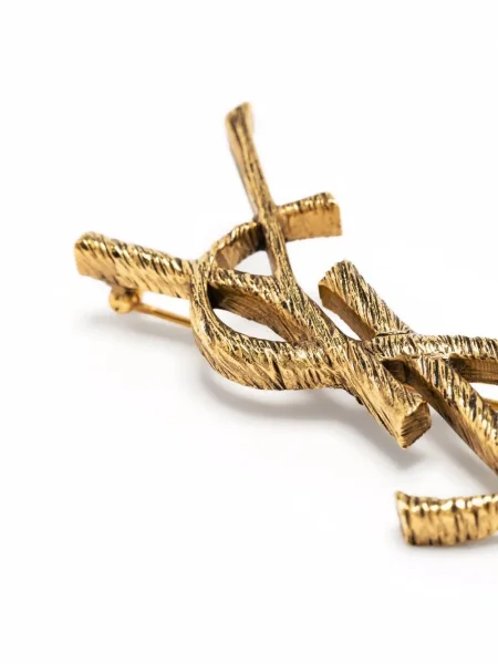 Brosa Saint Laurent auriu