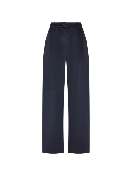 Pantaloni Cruna de catifea cord albastru