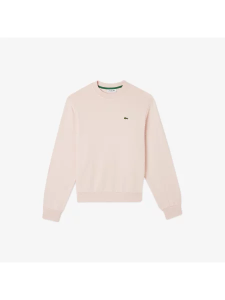 Lacoste Bluza Z Okrągłym Dekoltem Relaxed Fit różowa