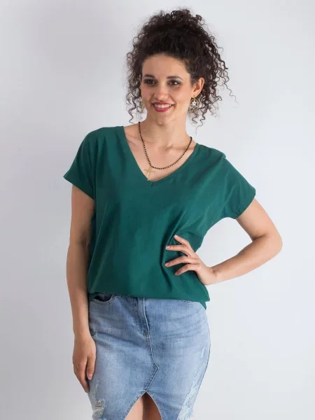 Tricou Fashionhunters verde