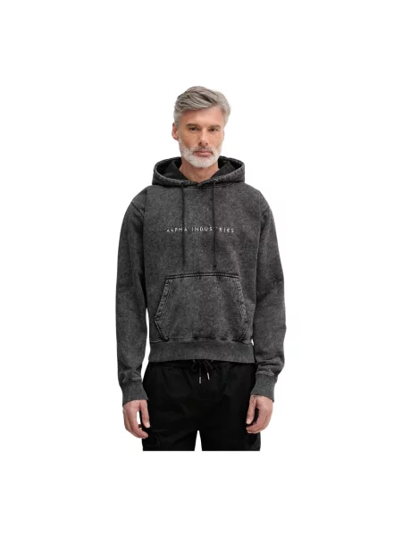 Bluza Alpha Industries Acid Logo Hoodie Black L czarna