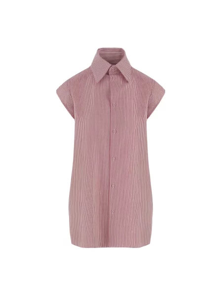 Koszula Armarium bez rękawów w paski czerwona