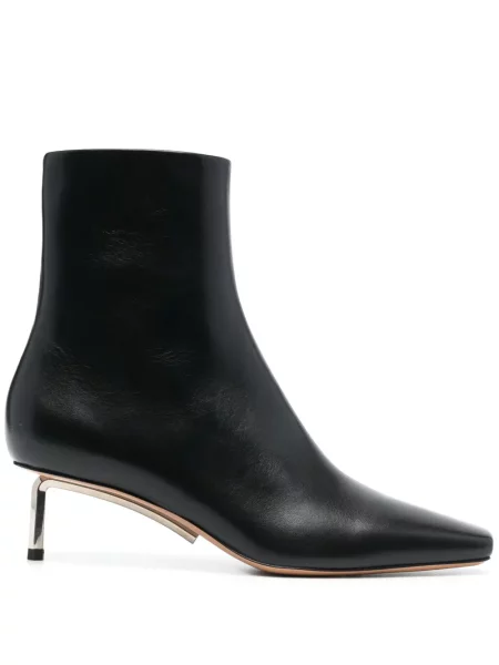 Cizme scurte Off-white din piele alb